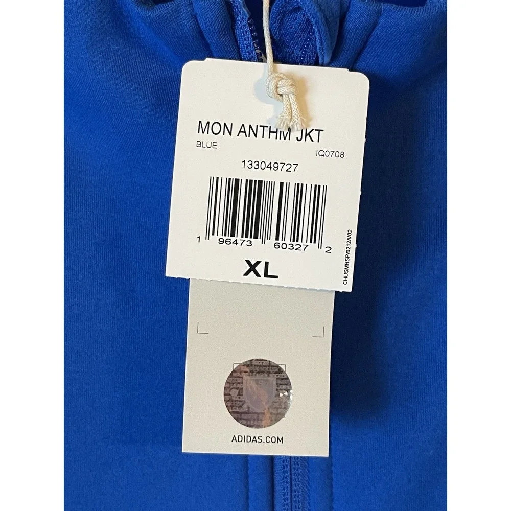 Men's XL NWT CF‎ Montreal Adidas 2024 Anthem Travel Raglan Full-Zip Jacket Blue